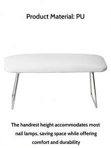 1pc High Rebound PU Nail Arm Rest, Foldable, Suitable For Gel Lamp, Soft Cushion, Waterproof And Stain-Resistant Design, Suitable For Nail Art - White - View 5