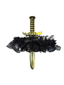 Lace Bow Decor Halloween Leg Strap Sword Leg Accessory Cosplay Jewelry - A - View 7