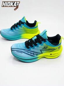 Hidkat Women's Breathable Gradient‑Color Mesh Tennis Shoes, Lightweight Cushioned Non‑Slip Athletic Sneakers, Lace‑Up Support Sports Shoes For Training, Running And Outdoor Activities - Green - View 5