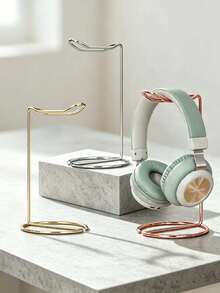 1pc Wireless Headphone Stand Minimalist Metal Headphone Holder Gaming Bluetooth Headset Desktop Display Stand Office Desk Decor Headphone Hanging Rack - Multicolor - View 7