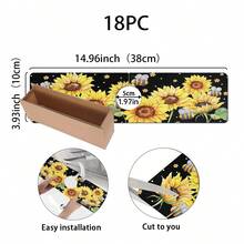 1pc Sink Faucet Absorbent Mat, Autumn Faucet Pad, Sunflower Pattern, Drainage Mat, Suitable For Kitchen, Bathroom Sink, Countertop, Drainage Mat, Diatomaceous Earth Material, Trimmable, Quick-Drying Mat - Multicolor - View 13