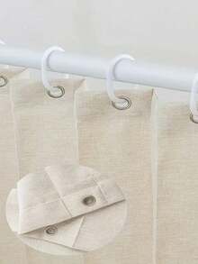 1pc Foldable Curtain Partition, Versatile Seasonal Decorative Curtain, Suitable For Rental Home Bed Divider, Elegant For Living Room, Bedroom Windows And Other Scenarios - one-size - View 8