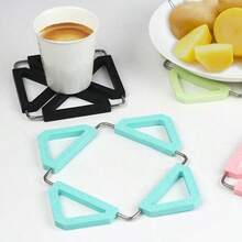 3pcs Foldable Silicone Heat-Resistant Pads, Thickened Pot Mats, Non-Slip Kitchen Table Mats, Multi-Functional Phone Tablet Cup Holder Support Pads, Countertop Protection Mats - View 5