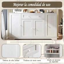 Ts Credenza Bufetera Cajones Organizador Almacenamiento - Blanco - Ver 4