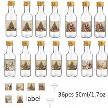 36pcs Reusable Plastic Wine Bottles With Christmas Themed Style, Empty Bottles For Drinks, Leak Proof, Portable, Multi-Purpose Storage, Suitable For Storing Drinks And Beverages, Suitable For Christmas Gatherings, Gift Packaging, And Parties - White - View 11