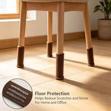 1/2/4pcs Knitted Furniture Leg Socks, Elastic Chair Leg Floor Protector Caps, Anti-Scratch Quiet, Suitable For Solid Wood Floors, Home Indoor Decoration - Multicolor - View 2