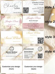 500/1000pcs Customizable Double-Sided Printed Business Cards, Personalized With Custom Text And Logo, Premium Glossy Laminated Cards, Custom Greeting Cards, Thank You Cards, Invitations, Suitable For Freelancers, Beauty Shops, Brand Promotion, Beauty Salons, Brand Managers, Small And Large Businesses, Supports Adding QR Codes - Customized Business Cards - View 3