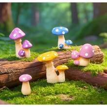 Realistic Mushroom Cluster Micro Landscape Creative Mushroom Gift Decor DIY Mini Accessories Resin Craft - Mushroom Patch - View 8