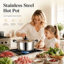 Panci Sup Minimalis Jepang 20cm (1 buah) Panci Gaya Modern Stainless Steel Premium, 7,87 Inci, Pegangan Tahan Panas, Aman untuk Mesin Cuci Piring, Multifungsi, Penggunaan Dapur Sehari-hari, Perak - View 8