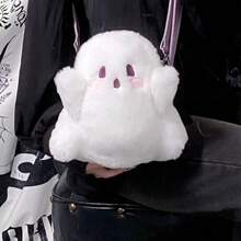 1pc New Ghost Little Devil Plush Doll Backpack For Women, Personalized Cute Cartoon Doll Bag, Japanese Style Kawaii Girl Backpack, Halloween Gift - Multicolor - View 3
