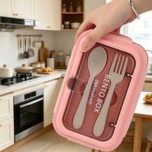Adult Lunch Box, Outdoor Lunch Box, Bento Box With Utensils, 3-Compartment Lunch Box, Microwave , Suitable For Students Back To School, Office Workers, Outdoor Camping And More - Multicolor - View 5