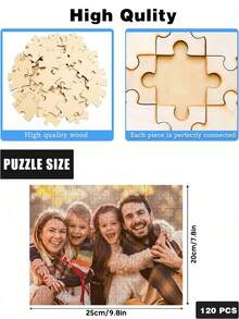 Customized Jigsaw Puzzle, Personalized Photo Puzzle, 120/200/300/500/1000 Pieces Optional, Ideal Gift For Home, Wedding, Graduation, Pets And Other Occasions, Multi-Functional, Reusable, Decorative, Exquisite, Fashionable, Soft, Cute, Colorful, Fun, Customizable, Personalized, Unique, Ideal Gift For Her, Ideal Gift For Him, Anniversary, Birthday Gift - Multicolor - View 4