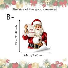 1/2pcs Fun Santa Toilet Decal, Santa Claus Is Sitting On The Toilet And Reading A Newspaper. This Vinyl Waterproof Self-Adhesive Paper Is Suitable For Christmas Decoration In Bathrooms And Lavatories. - Multicolor - View 11