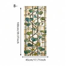 1/3pcs Retro Floral And Vine Privacy Window Film, Reusable PVC Electrostatic Adsorption Window Film, Suitable For Kitchen, Bathroom, Balcony Windows, And Home Decor. - Frosted Glass Sticker - View 14