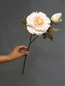 1pc Vintage Double-Head Large Peony Artificial Flower, European Style Silk Peony Floral Decoration, Home Decor, Photography Prop - Multicolor - View 13