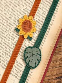 Exquisite Leather Reading Stationery, Page Clips & Closure Straps, Cute Elastic Book Bands, Reading Bookmark Clips, Suitable For Diaries, Notebooks, Planners, Hardcover Books Page Marking, Reading Assistance Tools, Cute Book Lover Reading Accessories - A - View 3