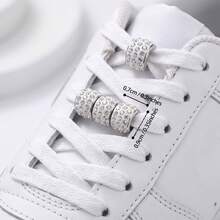 16PCS Shiny Faux Diamond Shoelace Charms Set - Zinc Alloy, Suitable For Sneakers And Canvas Shoes Daily Wear, Party, Vacation Decoration - View 2
