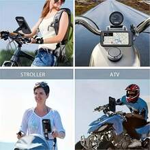 1PC Shockproof Waterproof Full Coverage Magnetic Phone Holder For Electric Scooter, Delivery Rider Special Rainproof Adjustable Motorcycle Phone Mount, Electric Bike Motorcycle Phone Holder For Delivery Rider Navigation, Bicycle Car Mount Shockproof Waterproof Phone Bracket - Multicolor - View 4