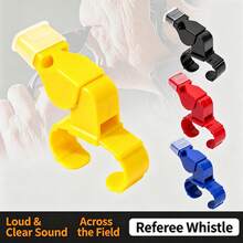 Finger Grip Referee Whistle, High Decibel Plastic Sports Whistle With Finger Ring, Detachable Silicone Mouthpiece, Suitable For Football, Basketball Games And Training - Multicolor - View 6