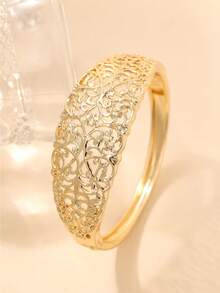 Moroccan Women Fashion Bangle, Bridal Jewelry For Wedding Evening Party, Middle Eastern Women Festival Outfit Accessory, Gift For Ladies - Gold - View 3