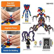 860+PCS Building Blocks Figures Bobby, Small Particle Building Blocks, Game Theme Model Decoration, ABS Material, Home Indoor Decor Display, Boys Girls Halloween, Christmas Holiday Gift - Multicolor - View 4