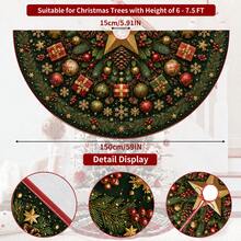 1 buah Kotak Hadiah Bulat dengan Motif Alas Pohon Natal, Dekorasi Liburan Warna Elegan, 5 Ukuran, Hadiah Liburan Unisex, Cocok untuk Dekorasi Natal di Rumah dan Pesta - Kotak hadiah bundar - View 10