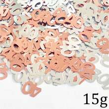 15g/Bag Rose Gold Colorful Confetti Happy Birthday 21 30 40 50 60 Party Decoration Christmas - Rose Gold - View 20