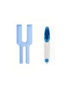 2pcs Set | Includes 1 DIY Pom Pom Maker And 1 Sewing Scissors - Heavy Duty Yarn Pom Pom Maker With Adjustable Ring And Mechanism, Sky Blue Handmade Machine, Suitable For Knitted, Yarn, Ribbon, Tassel - For Knitting, Crochet, Party - Various - View 8