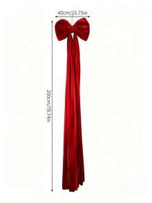 1pc Giant Luxury Red Bow Party Decoration - Satin Ribbon With Flowing Streamers | Valentine's Day Gift, Perfect For Birthday, Wedding, Christmas & Special Events | Holiday Decor Accessories | Elegant Celebration Decoration - Multicolor - View 18
