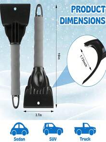 Car Windshield Snow & Ice Scraper, Suitable For Car And Small Truck Window Defrosting & De-Icing Tool, With Foam Handle (Classic Style) - Multicolor - View 4