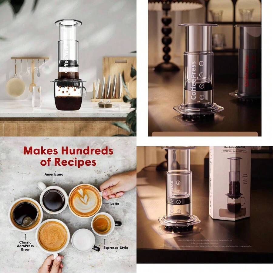 3-In-1 Clear Coffee Press Brew Method Combines French Press For Travel - 26B-d-wIN-uK-hand-operated Coffee Maker - View 1