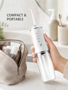 Alat Pembersih Gigi Portabel Isi Ulang untuk Penggunaan di Rumah, Tangki Air Transparan 230ml, Baterai 800mAh, Mode Lembut/Normal/Pulsa, 4 Nozel yang Dapat Diganti, Desain Tahan Air IPX7 - MultiWarna - View 11