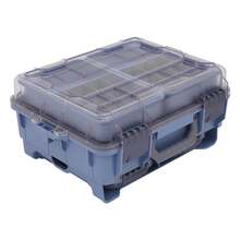 Miumaeov 3-Tier Portable Fishing Tackle Storage Box, Ergonomic Handle, Adjustable Compartments, Large Capacity For Hooks Bait Fishing Lines, Outdoor Fishing - Blue - View 5