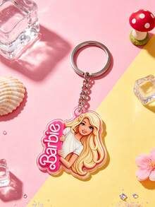 MASSDI Acrylic Portrait Keychain, Pink Border Figure Key Pendant, Lightweight Flat Design, Anti-Scratch Surface, Solid Metal Key Ring, Perfect For Handbag Decoration, Luggage Charm, Birthday Party Favors,Daily Key Accessory And Themed Gathering Gifts - Multiple Styles - View 9