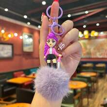 Hasbro ميدالية مفاتيح كرة فرو على شكل مجموعة فتيات كرتونية، قلادة دمية فتاة لطيفة، زينة حقيبة، هدية صغيرة للطلاب - مقاس موحد - مشاهدة 8