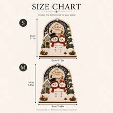 客製化雪人小屋聖誕裝飾品，溫馨冬季家庭掛飾，可個性化 2-4 個姓名牆面裝飾，適用於聖誕樹或壁爐架，客製文字節日紀念品，節慶吊飾，可客製 2026 聖誕禮物，適合家庭、情侶、朋友，2D 平面 - 風格D - 查看 4