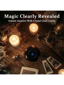 1pc,Vintage Fortune Teller, Answers Blow With The Wind, Mysterious Black Ball Novelty Toy, Fun Gift, Flip To Get Answers - Multicolor - View 4