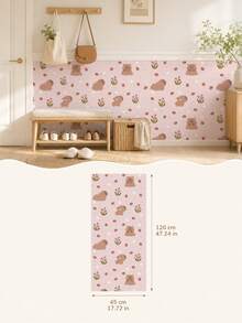 SUPSTICKER Capybara Pattern Peel And Stick Wallpaper, 4 Styles Available, 17.72x47.24 Inches/17.72x118.11 Inches, Suitable For Bedroom, Closet And Furniture Decoration - 1PC - View 19