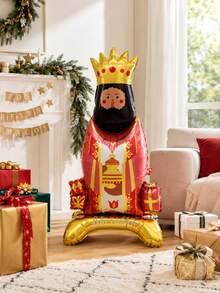 1/3pcs Large Red Green Blue Three Kings Shaped Balloons, Suitable For Christmas Party Decoration, Suitable For Three Kings Day, Epiphany, Three Kings Theme Party, Family Holiday Gathering, Living Room Decor, Party Backdrop, Holiday Photo Area - Multicolor - View 6