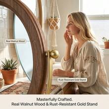 1pc Desktop Standing Mirror, Minimalist Multi-Purpose Desktop Standing Mirror Vanity Mirror, Suitable For Desk Bedroom Living Room - Multicolor - View 8