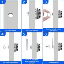 1/2pcs Combination Cam Lock, Zinc Alloy Combination Lock, 3-Digit Password, Keyless, Suitable For Mailbox, Cabinet, Drawer - BB - View 11