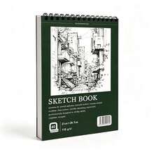 Sketchbook, Top Spiral Bound Sketchbook, Acid-Free Art Sketchbook And Art Drawing Paper, Suitable For Adult Beginners. - White - View 1
