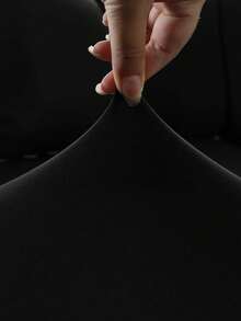 1pc Solid Color Milk Silk High Elasticity Dustproof Minimalist Style Sofa Bed Cover Suitable For All Seasons Living Room, Bedroom - Black - View 8