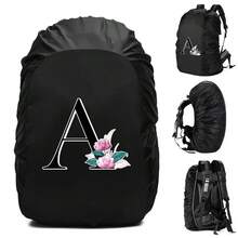 Backpack Rain-Proof Cover Large-Capacity Foldable Hiking Backpack Dust And Sun Protection Cover Suitable For Hiking Camping Mountaineering Outdoor Activities Initial Name 26 Letters Pattern - Black 60L - View 17