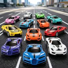 迷你合金壓鑄賽車玩具套組，合金跑車模型，兒童男孩玩具車，生日禮物與派對小禮 - 彩色 - 查看 2