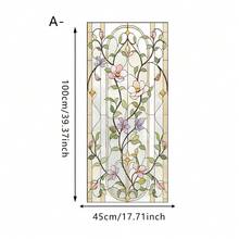 1/3pcs Retro Floral And Vine Privacy Window Film, Reusable PVC Electrostatic Adsorption Window Film, Suitable For Kitchen, Bathroom, Balcony Windows, And Home Decor. - Frosted Glass Sticker - View 12