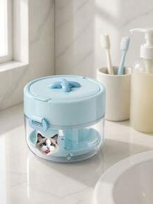 Custom Leakproof Denture Storage Container, Custom Photo, 3-In-1 Leakproof Denture Travel Storage Container, Portable Soaking Cleaning Case With Drain Tray, Suitable For Retainers, Clear Aligners, Sports Mouthguards, Night Guards, Travel Oral Care Accessories, Ideal Gift For Her, Back To School, Travel Essential, Teacher Gift, Gift For Family And Friends - Multicolor - View 7
