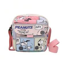 1pc Cute Snoopy Canvas Crossbody Bag, Suitable For Daily Wear Neutral Casual Shoulder Bag, Perfect Birthday And Holiday Gift, Great Gift For Halloween, Christmas And New Year - Multicolor - View 2