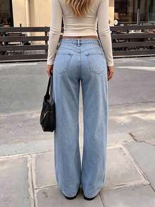 Women's All-Match Versatile Commuter Light-Wash Low-Rise Jeans - Light Wash - View 6
