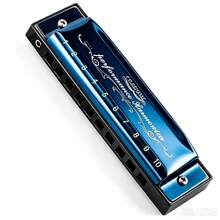 SELINER Selinger Blues 藍調口琴 C調 10孔 銅板簧片 全音階口琴 初學者專業級 金屬禮品 - 藍色 - 查看 4